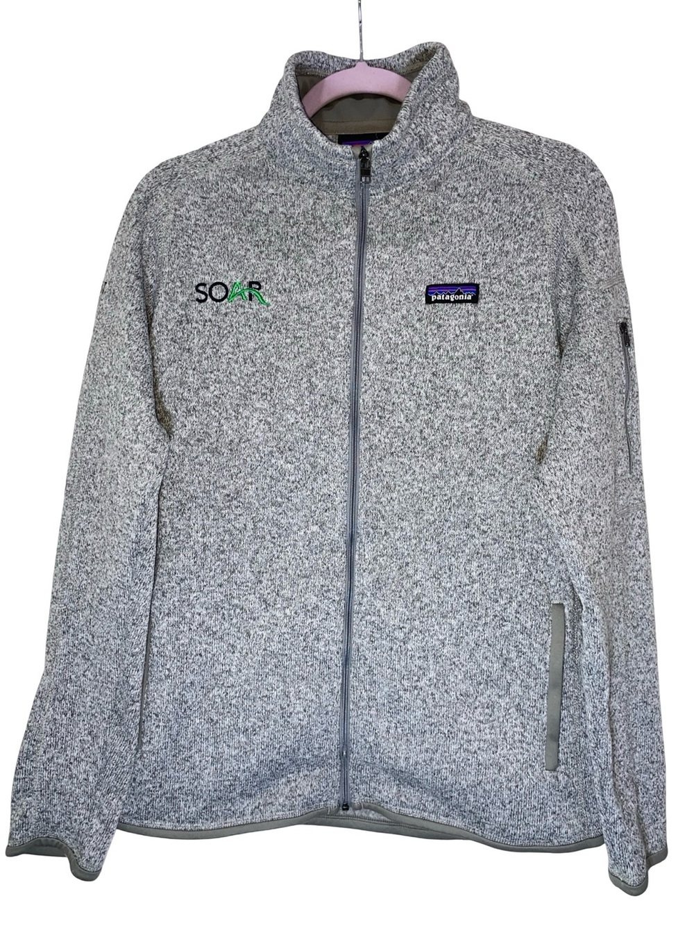 Patagonia Women's Better Sweater Full Zip Fleece Jacket Size L Grey Heather SOAR